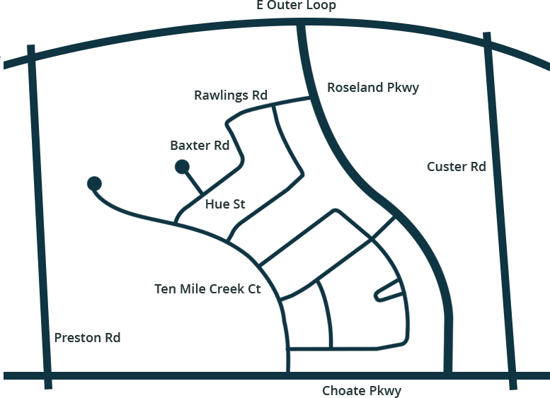 Ten Mile Creek area map